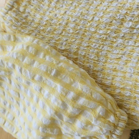 And Now This Dress Milkmaid Cotton Lace-up-Back Puffed Sleeves Tiered Gingham 1X - Picture 10 of 15